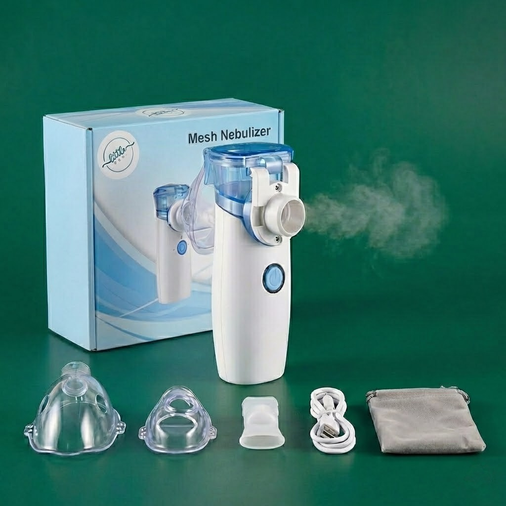 Nebulizator portabil LittleDomi LD-212 silentios 25dB masca copii adulti certificat medical