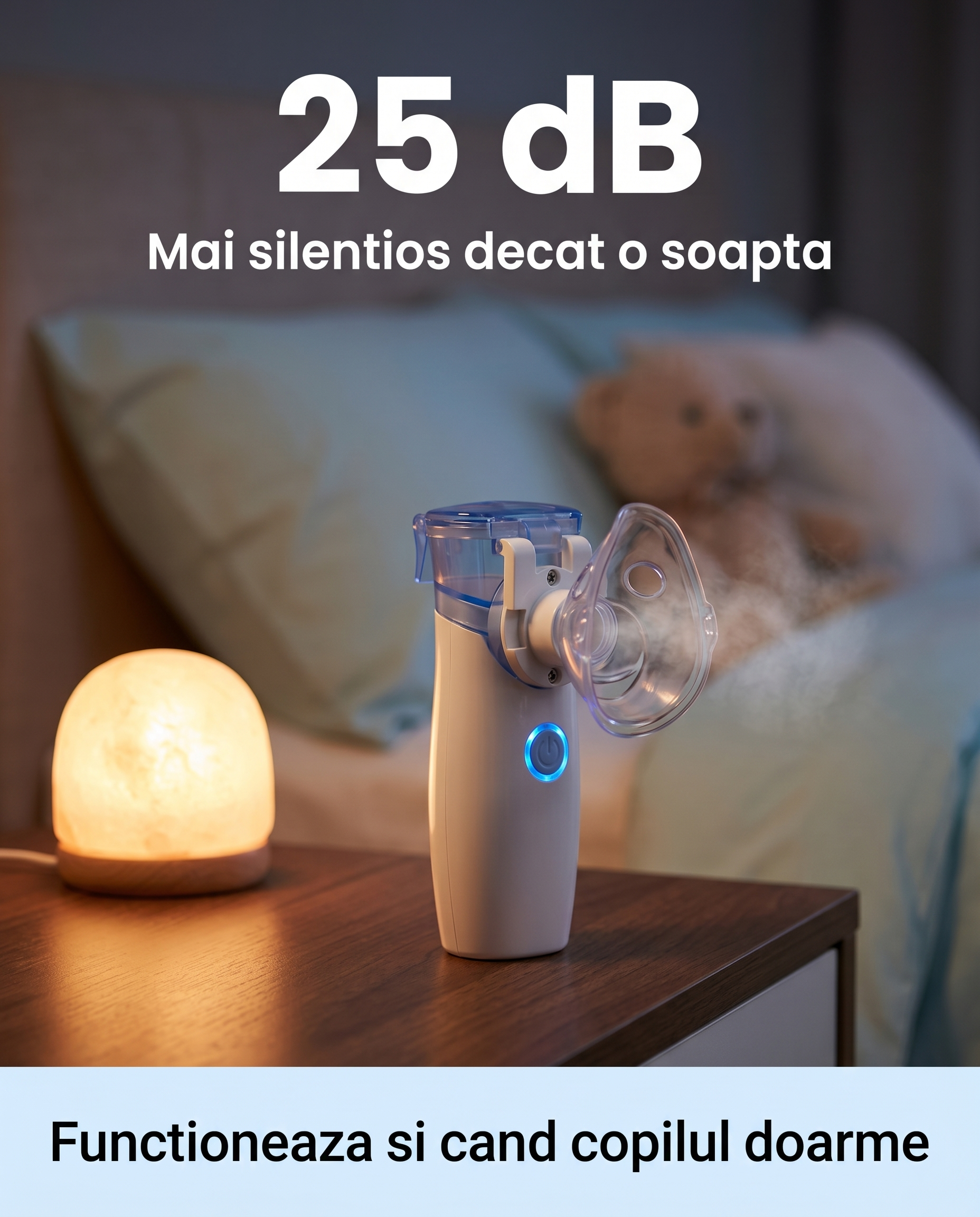 Nebulizator silentios LittleDomi LD-212 25dB copil doarme aerosoli